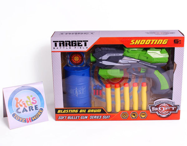 Soft Bullet Gun Toy With Target & Treasure Blast Drum (999-38)