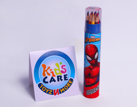 Spider Man Themed Full Size Drawing Color Pencils 12 Pcs Set (7010)