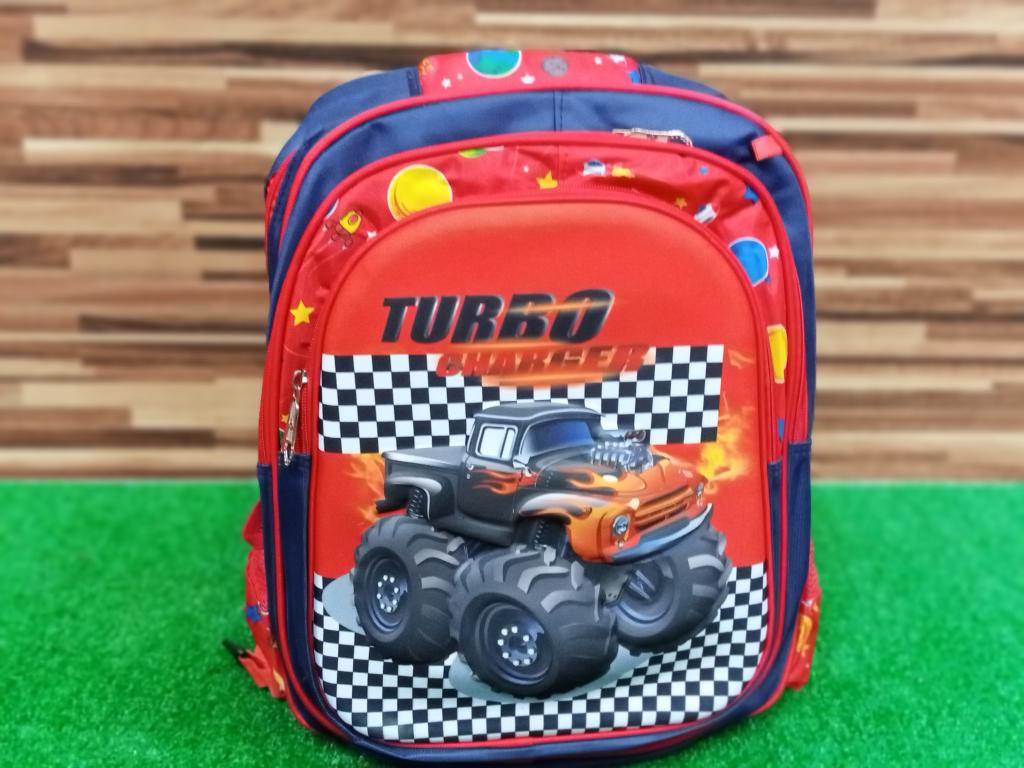 Turbo Chase School Bag 3 Piece Set for Grade 1 & Grade 2 (2988-1)