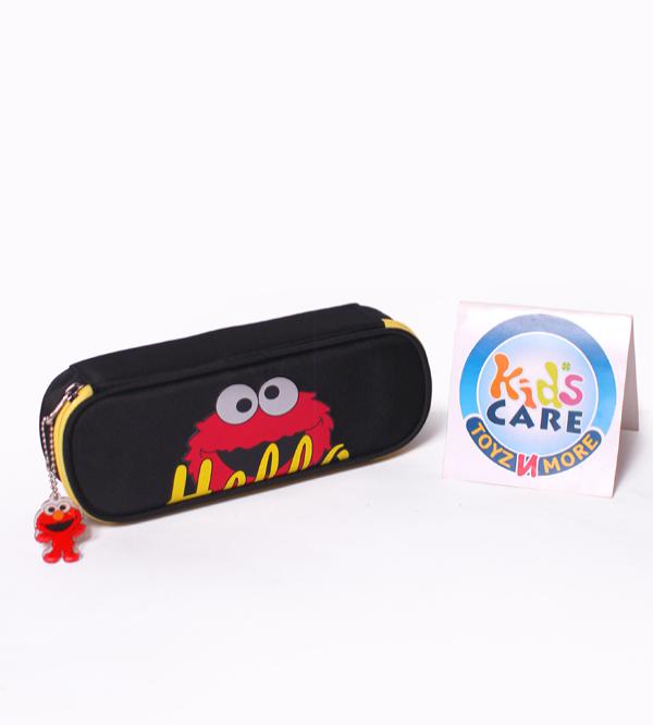 Sesame Street Cookie Monster & Elmo Themed Premium Quality 8x3-inch Single Zipper Stationery Pouch (XS-8170)