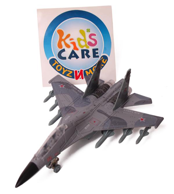 8-Inch Pull Back Metallic Fighter Jet Aircraft Model With Sound (9818A)