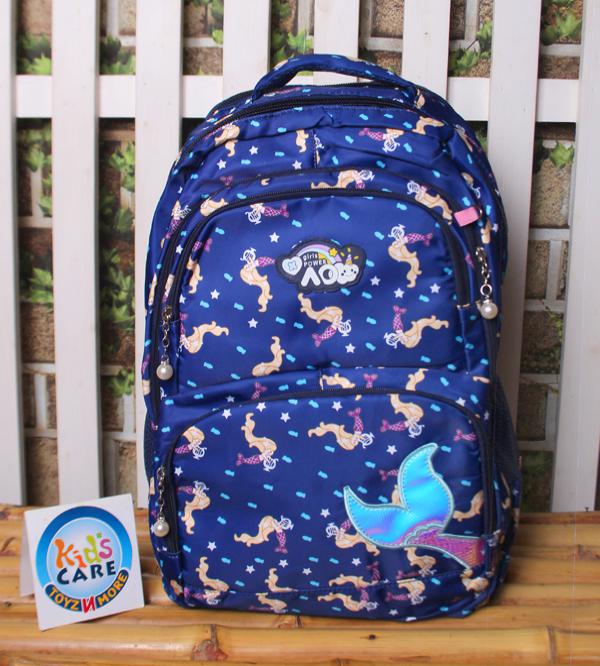 Mermaid Themed School Bag for Grade 3 to Grade 6 | Blue (703)