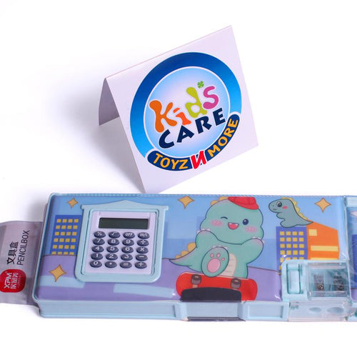 Load image into Gallery viewer, Baby Dinosaur Magnetic Double Sided Pencil Box With Sharpener &amp; Calculator (XPM-555)
