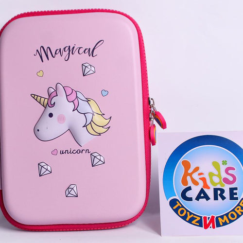Load image into Gallery viewer, Unicorn 3D Zippered Unbreakable Stationery Organizer (KC5681B)
