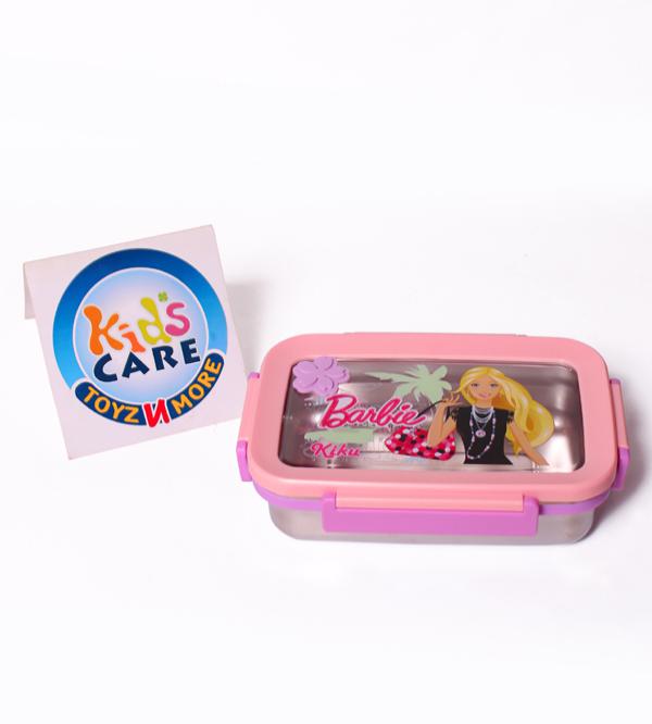 Barbie Themed 6.5x4.5-inch Stainless Steel Lunch Box With Four Durable Side Locks (5876)