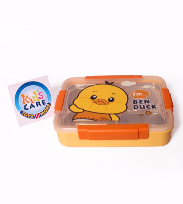 10x8-inch Duck Themed Four Portion Stainless Steel Lunch Box (2539)