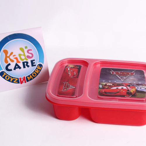 Load image into Gallery viewer, Mc Queen Cars Lunch Box With Two Portions and Spoon (KC5635)
