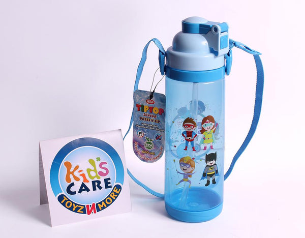 Super Kids Water Bottle With Straw 600 ml Green (KC5636)