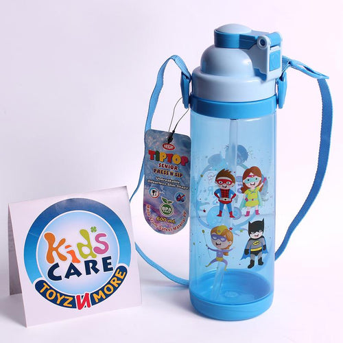Load image into Gallery viewer, Super Kids Water Bottle With Straw 600 ml Green (KC5636)
