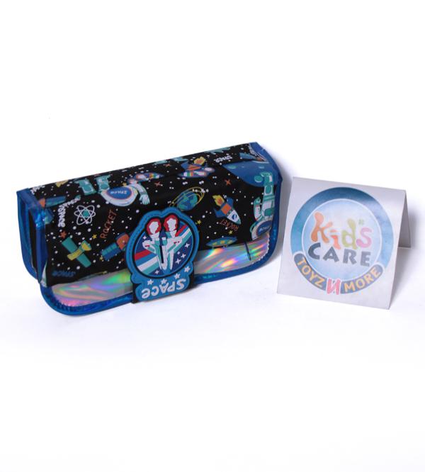 Space World Astronaut Themed Two Zipper Stationery Pouch (7292)