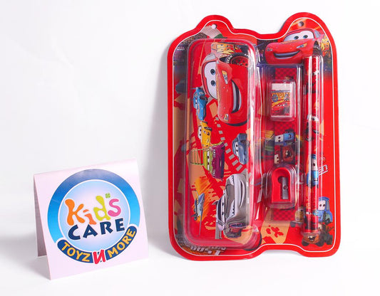 Mc Queen Cars Stationery Set With Metallic Pencil Box (8818)