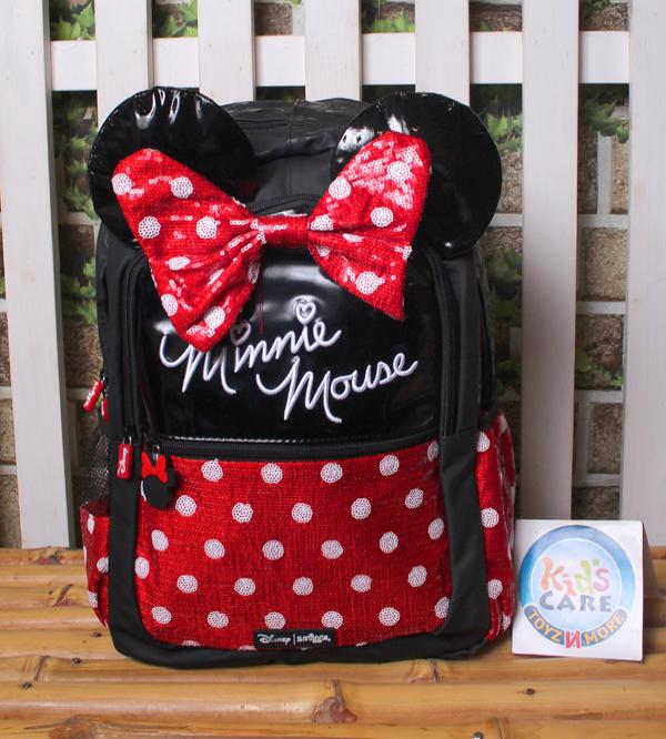 Smiggle Brand Minnie Mouse Themed School Bag | Grade 2 & 3 | Black (557874)