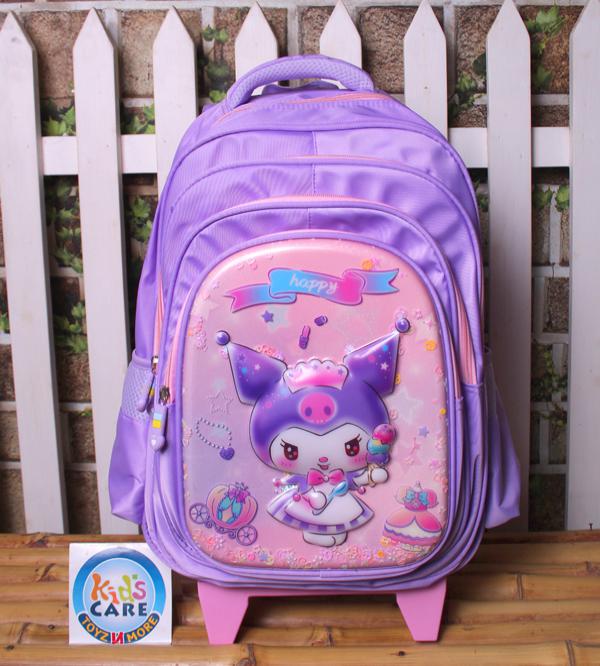 Kuromi Themed School Trolley Bag for Grade 3 to 5 (2515-17)