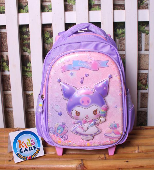 Kuromi Themed School Trolley Bag for Playgroup & Kindergarten (2512-13)