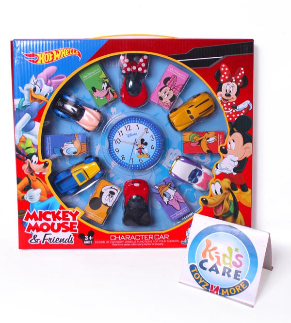 Pack of Six Mickey Mouse Themed Die Cast Colorful Cars (0229S)