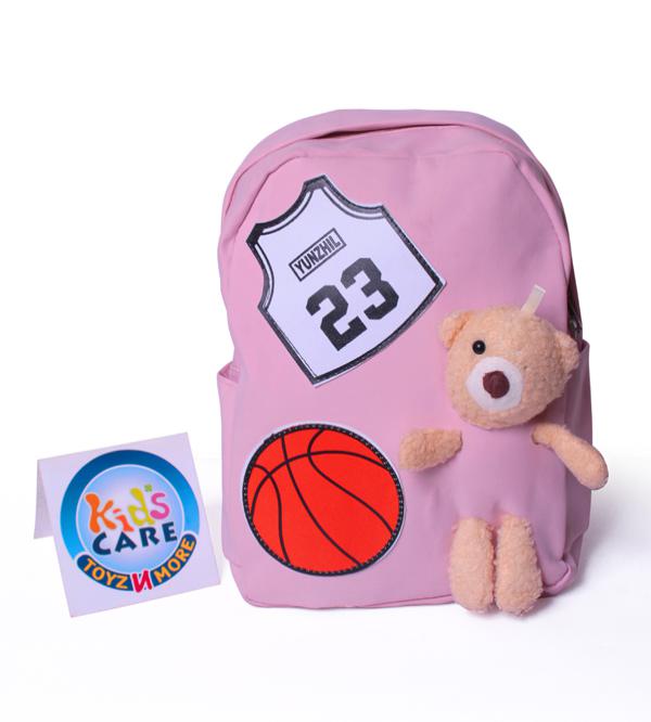 Stay Smile Teddy Bear Backpack Bag - Pink (KC5778)