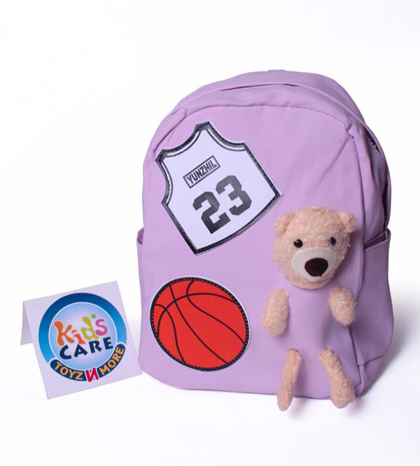 Stay Smile Teddy Bear Backpack Bag - Purple (KC5778)