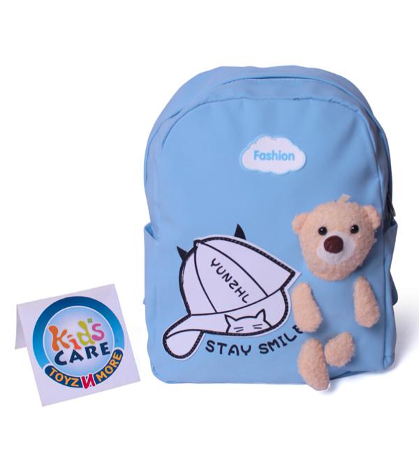 Stay Smile Teddy Bear Backpack Bag - Blue (KC5778)