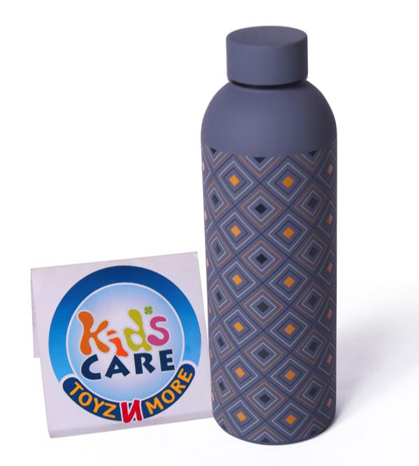 500 ml Adorable Printed Metallic Thermal Stainless Steel Water Bottle | Grey (733)