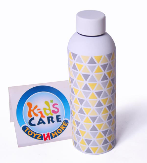 500 ml Adorable Printed Metallic Thermal Stainless Steel Water Bottle | White (733)