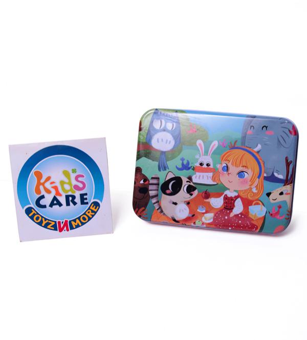 Pack of 4 Cartoon Themed Jigsaw Puzzles in a Durable Iron Box (7275-8)