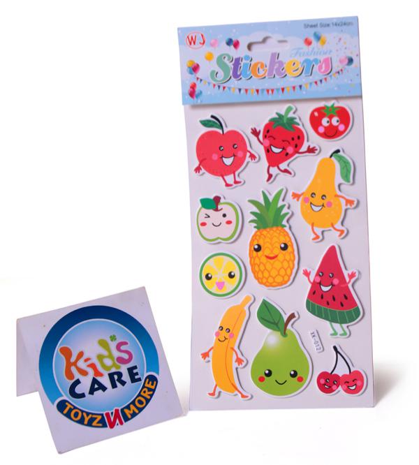 Pack of 11 Funny Face Fruits Shaped Stickers (XK-012)