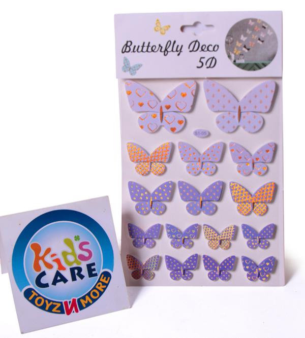 Pack of 16 5D DIY Butterfly Stickers (S1)