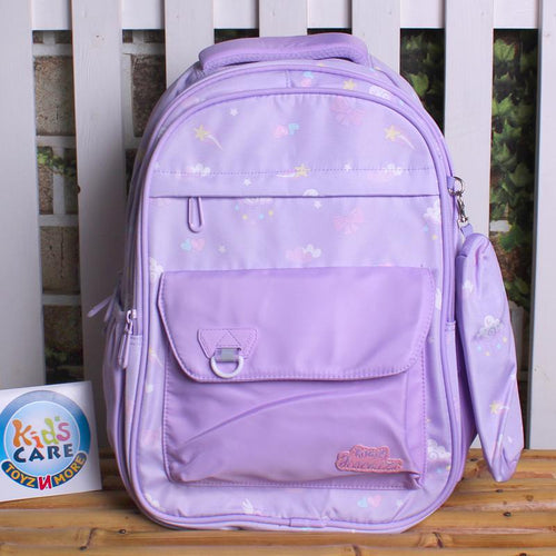 Load image into Gallery viewer, Jincaizi Premium Quality School Bag Backpack for Grade 2 &amp; 3 With Matching Stationery Pouch Purple (8895#)
