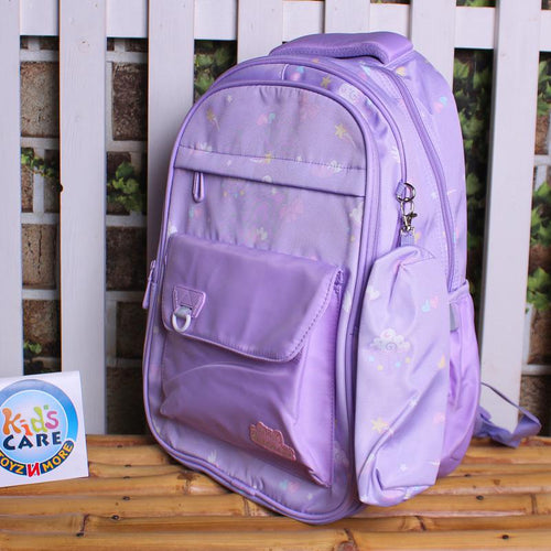 Load image into Gallery viewer, Jincaizi Premium Quality School Bag Backpack for Grade 2 &amp; 3 With Matching Stationery Pouch Purple (8895#)
