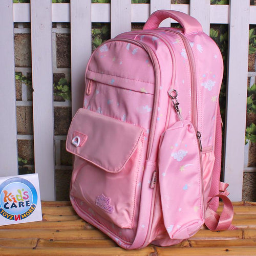 Load image into Gallery viewer, Jincaizi Premium Quality School Bag Backpack for Grade 2 &amp; 3 With Matching Stationery Pouch Pink (8895#)
