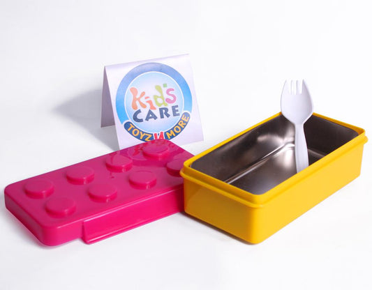 Lego Shaped Stainless Steel Stackable Lunch Box With Spork (KC5678C)