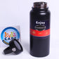 Metallic Thermal 304 Grade Stainless Steel 900 ml Water Bottle Black (0155)