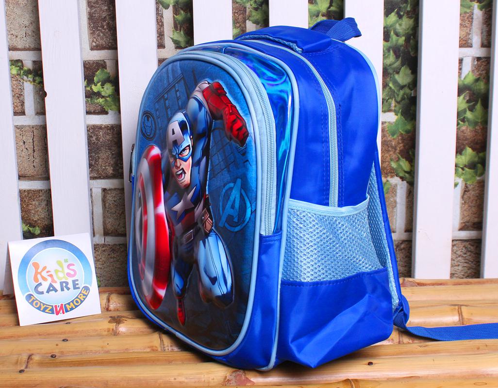 Captain America Themed 3D School Bag for KG 1 & KG 2 (13020N)