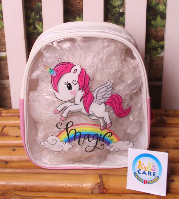 Adorable Unicorn Transparent Backpack for Girls - Stylish & Clear (4699-3)