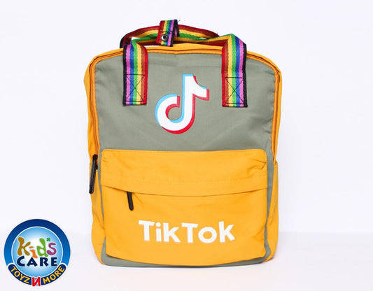 Tik Tok Stylish Bag / Travel Backpack for Girls Yellow (6601#)