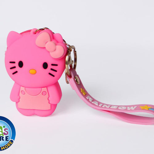 Load image into Gallery viewer, Hello Kitty Shaped Silicone Pouch Key Chain / Bag Hanging (KC5637A)
