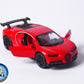 Bugatti Chiron Divo Supercar Alloy Car Model Diecasts Toy With Lights and Sound Red (KC5662J)