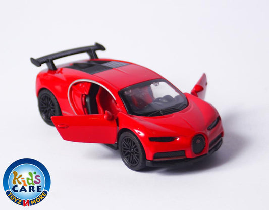 Bugatti Chiron Divo Supercar Alloy Car Model Diecasts Toy With Lights and Sound Red (KC5662J)