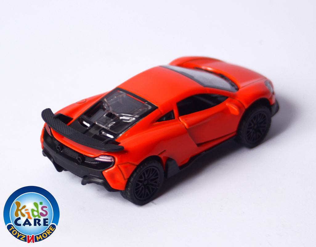 Welly 1:36 Mclaren 675LT Coupe Model Car Die Cast With Lights and Sound Orange (KC5662H)
