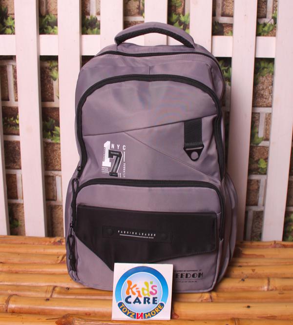 Fog Grey Waterproof Backpack Bag for School, College, Gym & Travel - Durable & Spacious (ZH-10)