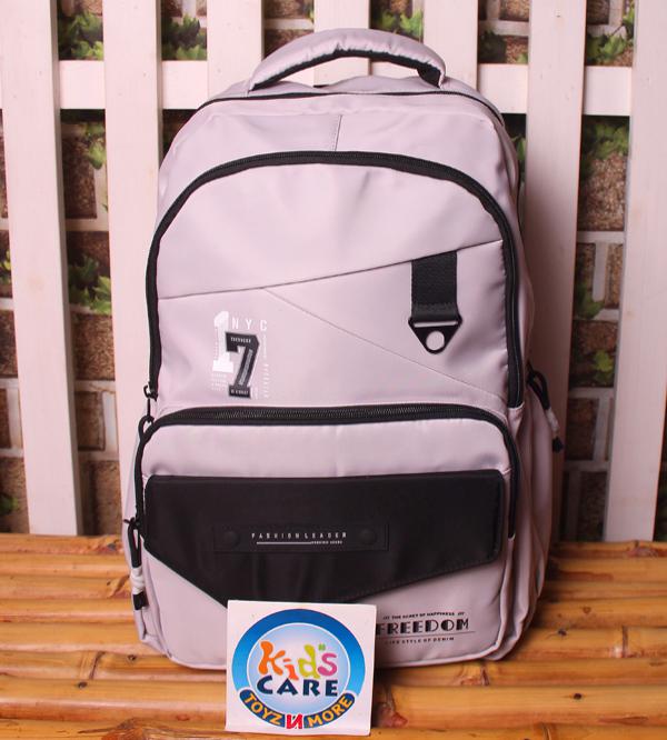Cloud Grey Waterproof Backpack - Durable & Spacious School, College, Gym & Travel Bag (ZH-10)