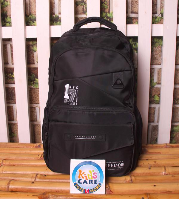 Premium Waterproof Black Backpack - Durable & Spacious Bag for School, College, Gym & Travel (ZH-10)