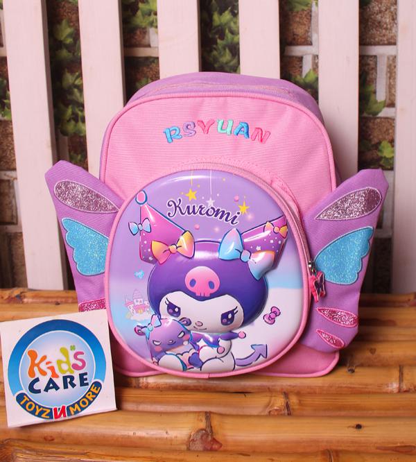 Adorable Kuromi Kids Backpack for Playgroup & Travel - Durable & Washable (B-3K)