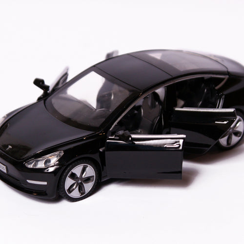 Load image into Gallery viewer, 1:24 Scale Tesla Roadster Alloy Car Model Toy with Lights and Sound Black (HC635)
