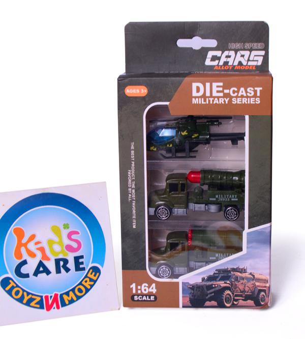 Pack of Three Die Cast Military Series Vehicles (2322-A)