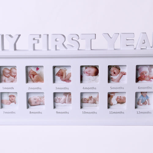Load image into Gallery viewer, My First Year Photo Frame White (AM1621)
