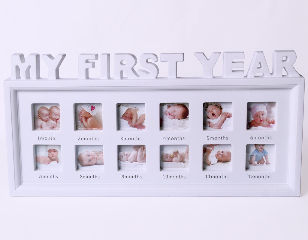 My First Year Photo Frame White (AM1621) – Kids Care