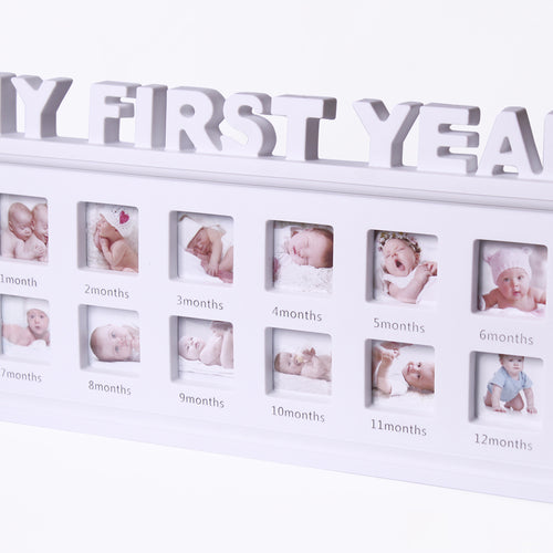 Load image into Gallery viewer, My First Year Photo Frame White (AM1621)
