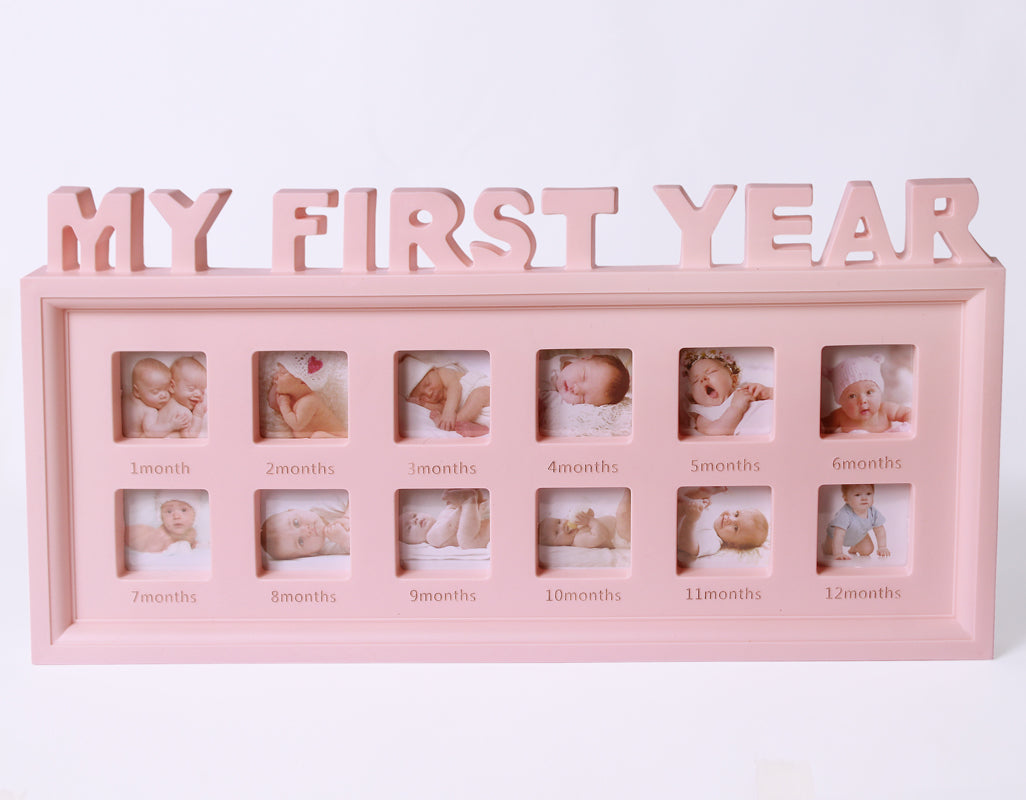 My First Year Photo Frame Pink (AM1621)