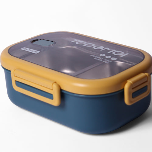 Load image into Gallery viewer, Tedemei Two Compartment Stainless Steel Lunch Box 850 ml Blue (6721)
